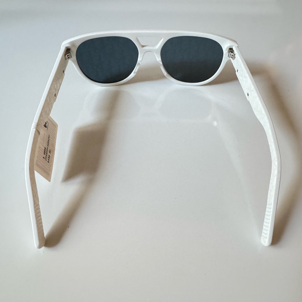 Dior Men's Dior B23 R1I White Grey Logo Mirror Lens Pilot Sunglasses 54mm-17-145 - Picture 7 of 16